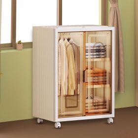 4-Cell Cube Small Wardrobe Closet Kids Wardrobe Clear Wardrobe Closet for Hanging Clothes Stackable Storage Cabinet with Magnetic Design for Living Ro