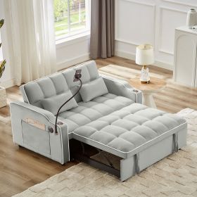 1 versatile foldable sofa bed in 3 lengths, modern sofa sofa sofa velvet pull-out bed