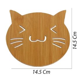 Cartoon Coasters Cup Carriers For Drinks Table Placemats Wood Drink Drinking Coaster Coffee Mug Rack Coffee Cup Stand Cup Coaster Wood Cup Wooden Dini (size: A)
